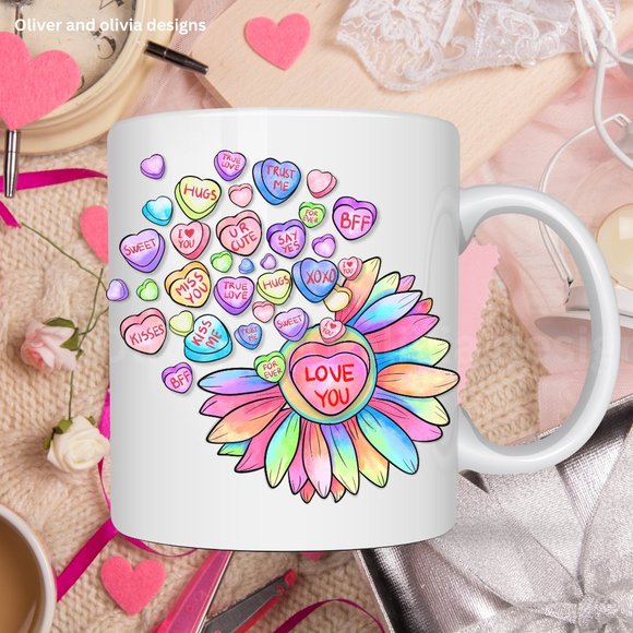 Valentines Day Mugs - Pink Skeleton - Picture 5 of 8